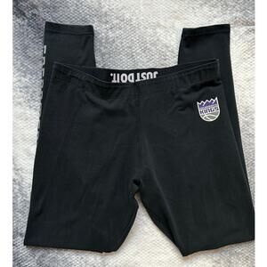 Nike Just do it Women Sacramento Kings Nike Black Leg-A-See Tights Size Large